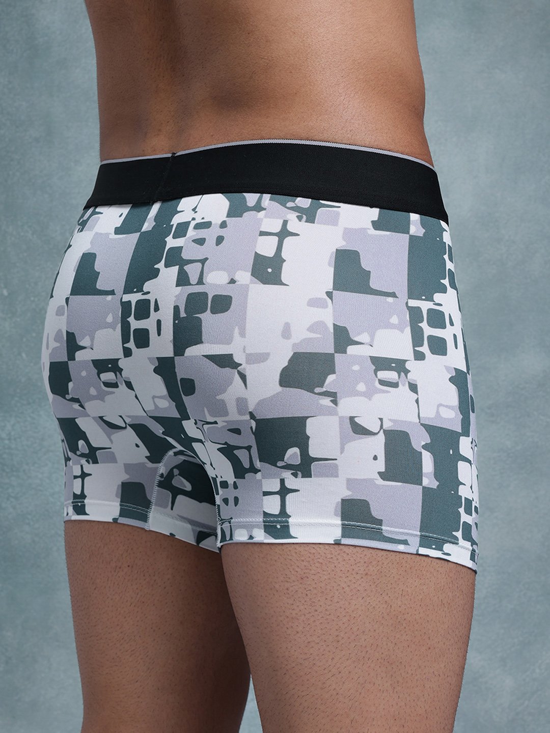 Roadster Men's Grey Printed Ultrasoft Stretchable Trunks - Image 4