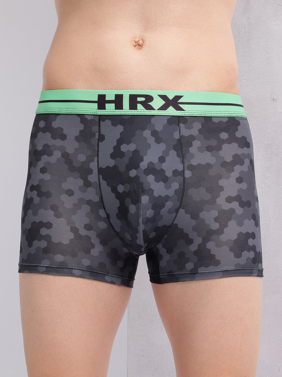 HRX Men's Pack Of 2 Printed Trunks Regular Fit Cotton Blend Underwear - Image 4