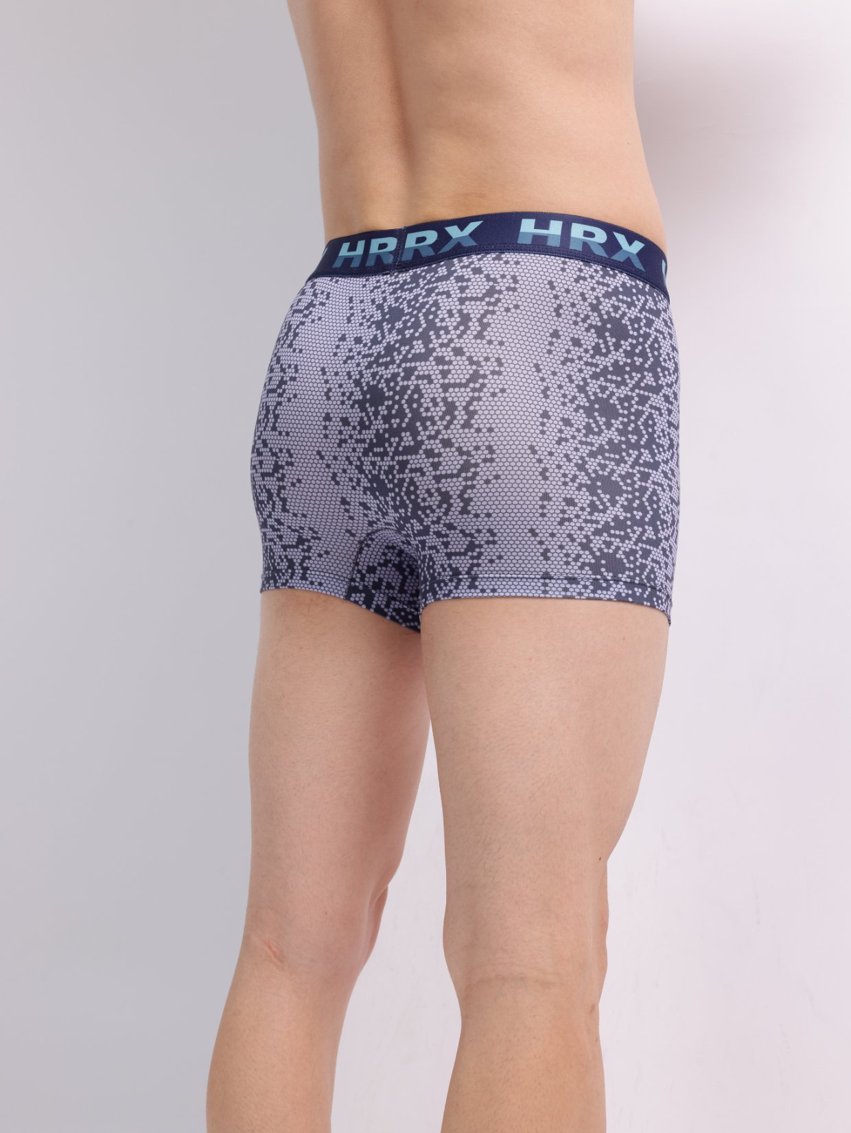 HRX Men's Pack Of 2 Printed Trunks Regular Fit Cotton Blend Underwear - Image 6