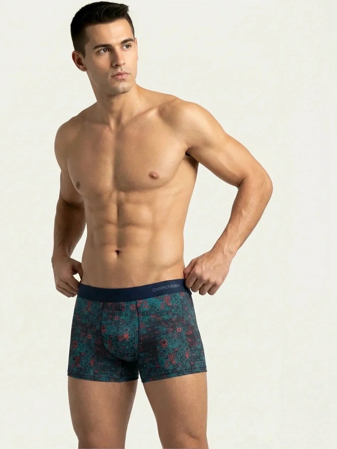 BONO Men's Cotton Printed Mini Trunk Regular Fit Anti Microbiable Underwear Trunks - Image 2