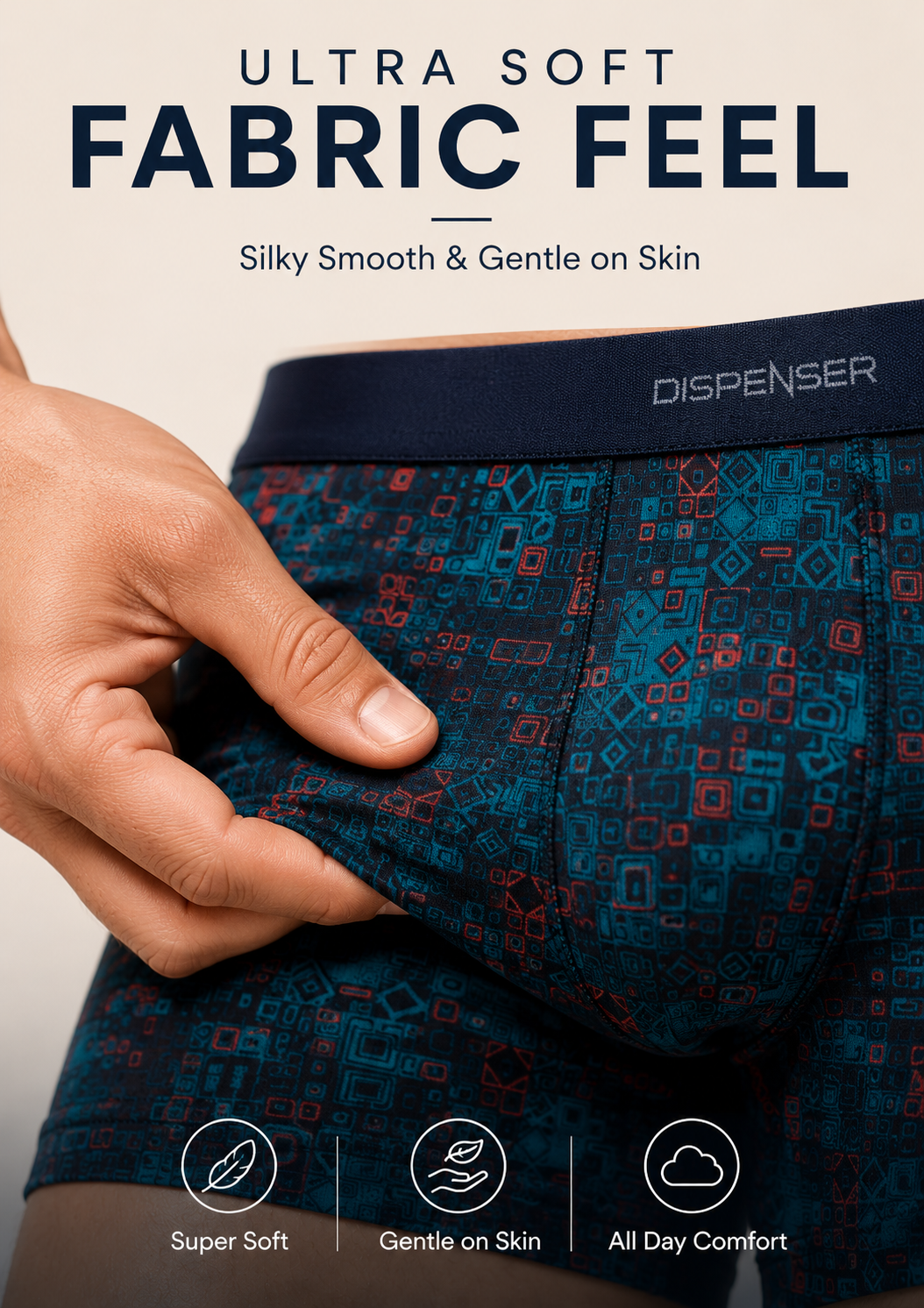 Dispenser Pack of 2 Cotton Assorted Printed Trunks - Image 11