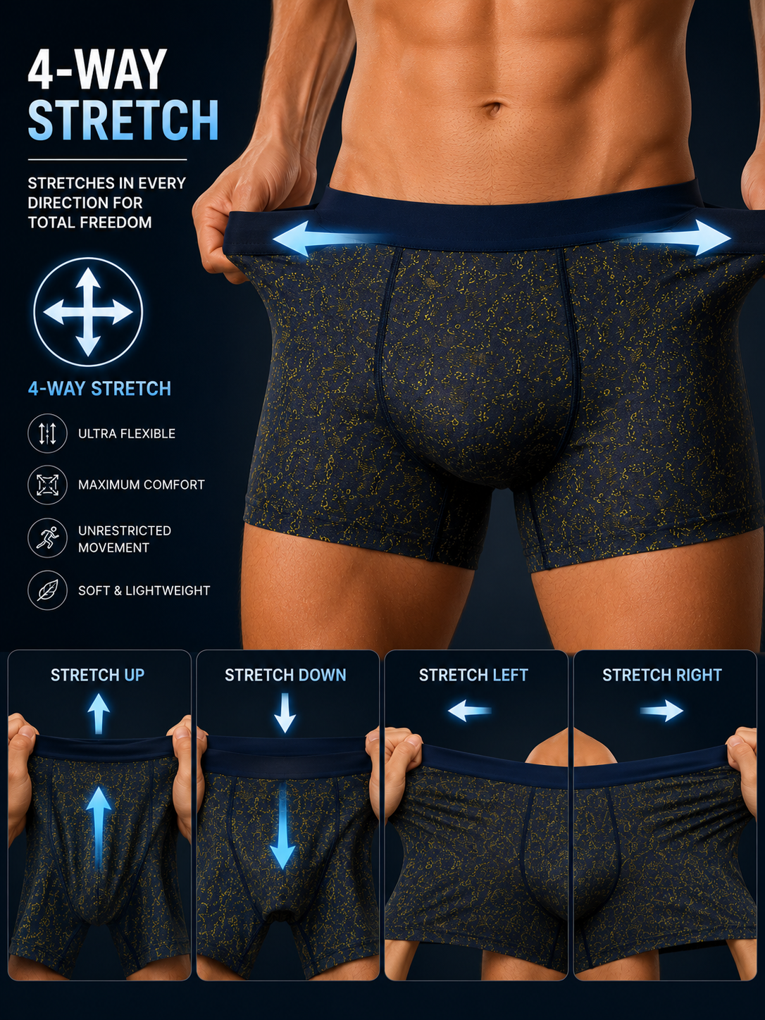 Dispenser Pack of 2 Men Printed Cotton Stretch Trunks Soft Comfortable Innerwear - Image 9