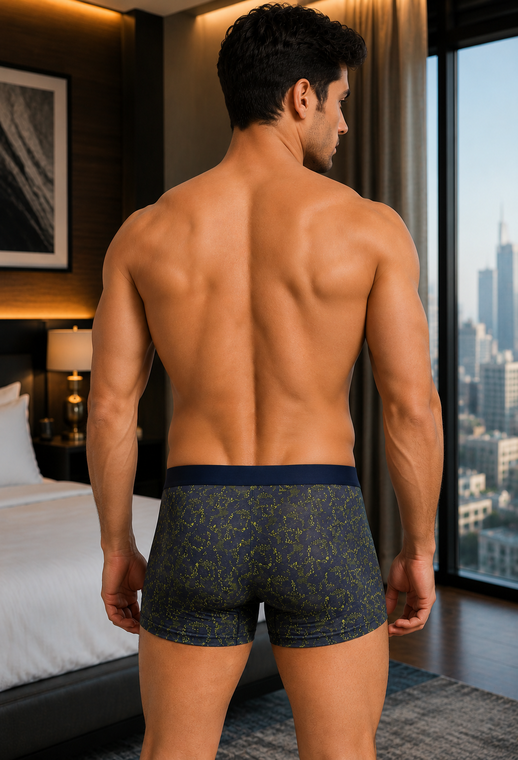 Dispenser Pack of 2 Men Printed Cotton Stretch Trunks Soft Comfortable Innerwear - Image 6