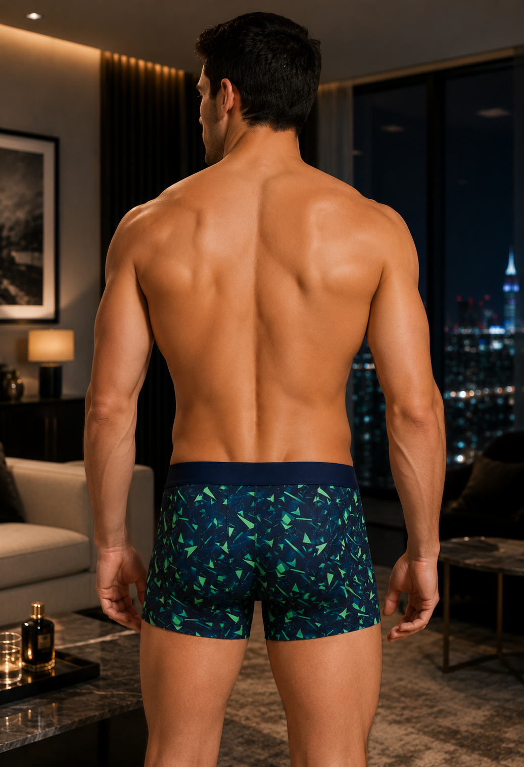 Dispenser Pack of 2 Men Printed Cotton Stretch Trunks Soft Comfortable Innerwear - Image 6