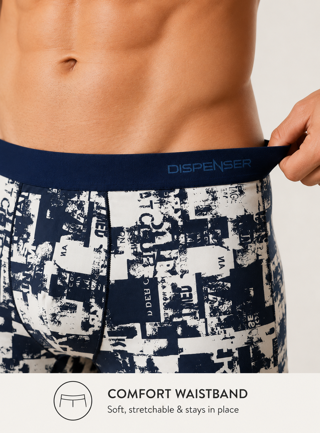 Dispenser Pack of 3 Men Printed Cotton Stretch Trunks Soft Comfortable Innerwear - Image 6